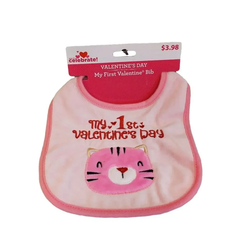 My First Valentines Day Bib Baby Bib My First Valentine Bib